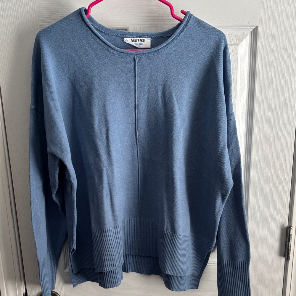 Double Zero Sky Blue Knit Top